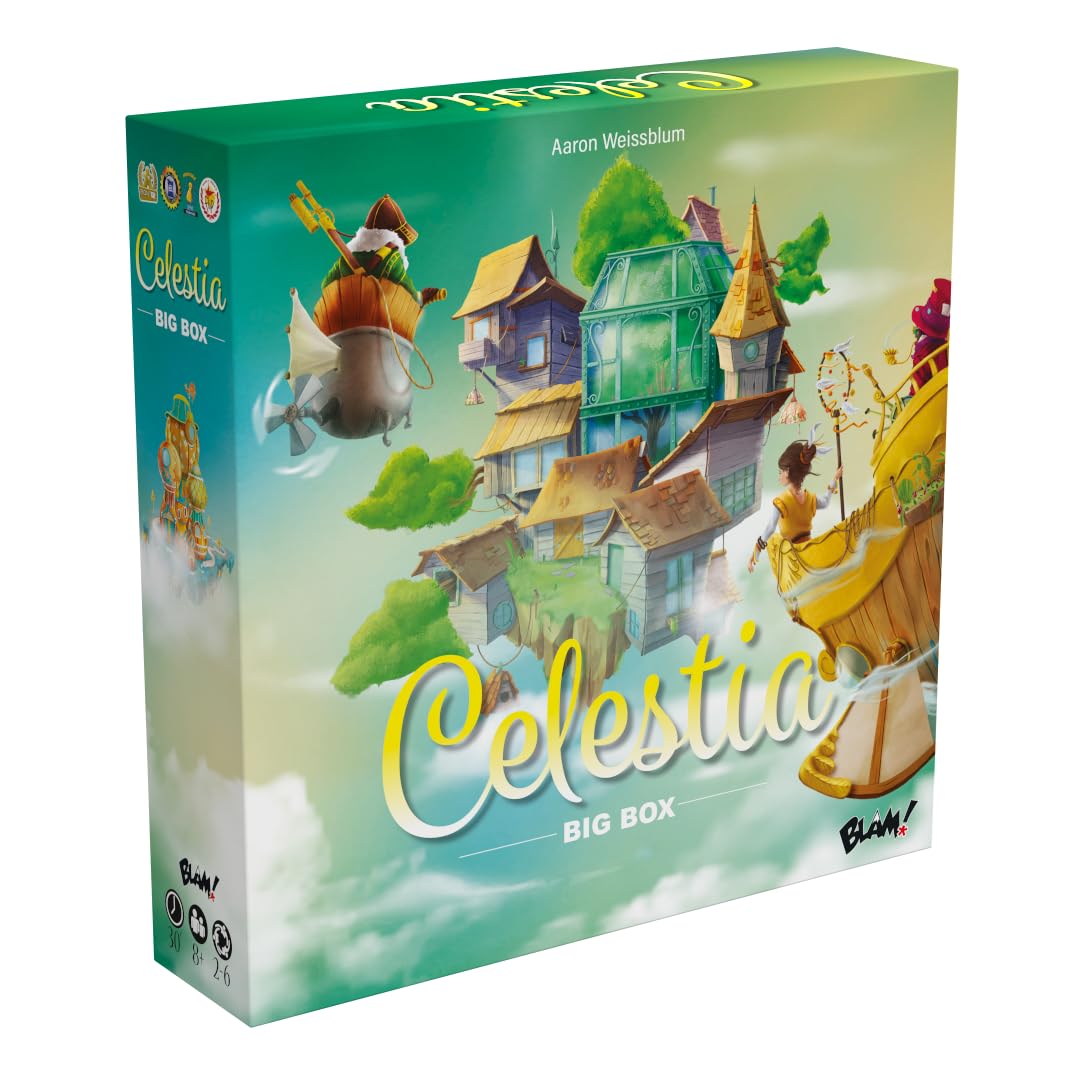 Blam! Celestia Big Box • Kompletna gra podstawowa kolekcjonerska + 2 rozszerzenia + ekskluzywne prezenty! - Rodzinna gra planszowa - Gra planszowa - od 2 do 6 graczy - Od 8 lat - 30 minut