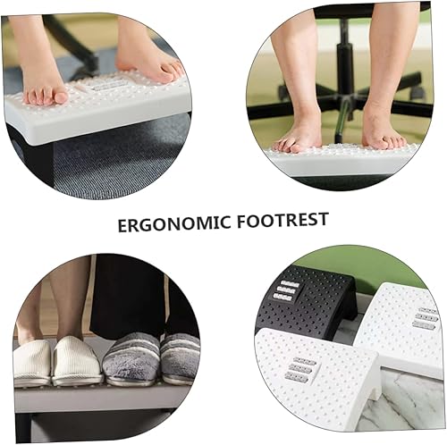Miniatura 7 de DOITOOL Reposapiés de escritorio para pies, reposapiés de oficina, reposapiés, rodillo de masaje antideslizante, ahorro de espacio para el hogar y