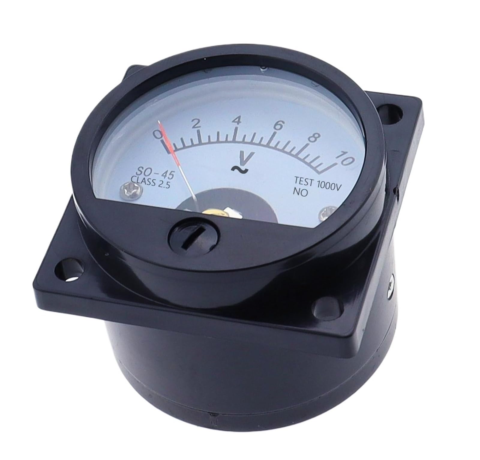 Voltímetro SO-45 CA 5 V 10 V 15 V 20 V 50 V 100 V 150 V 200 V 300 V 500 V Medidor de panel con dial analógico redondo Medidor de voltímetro negro(AC 400V)