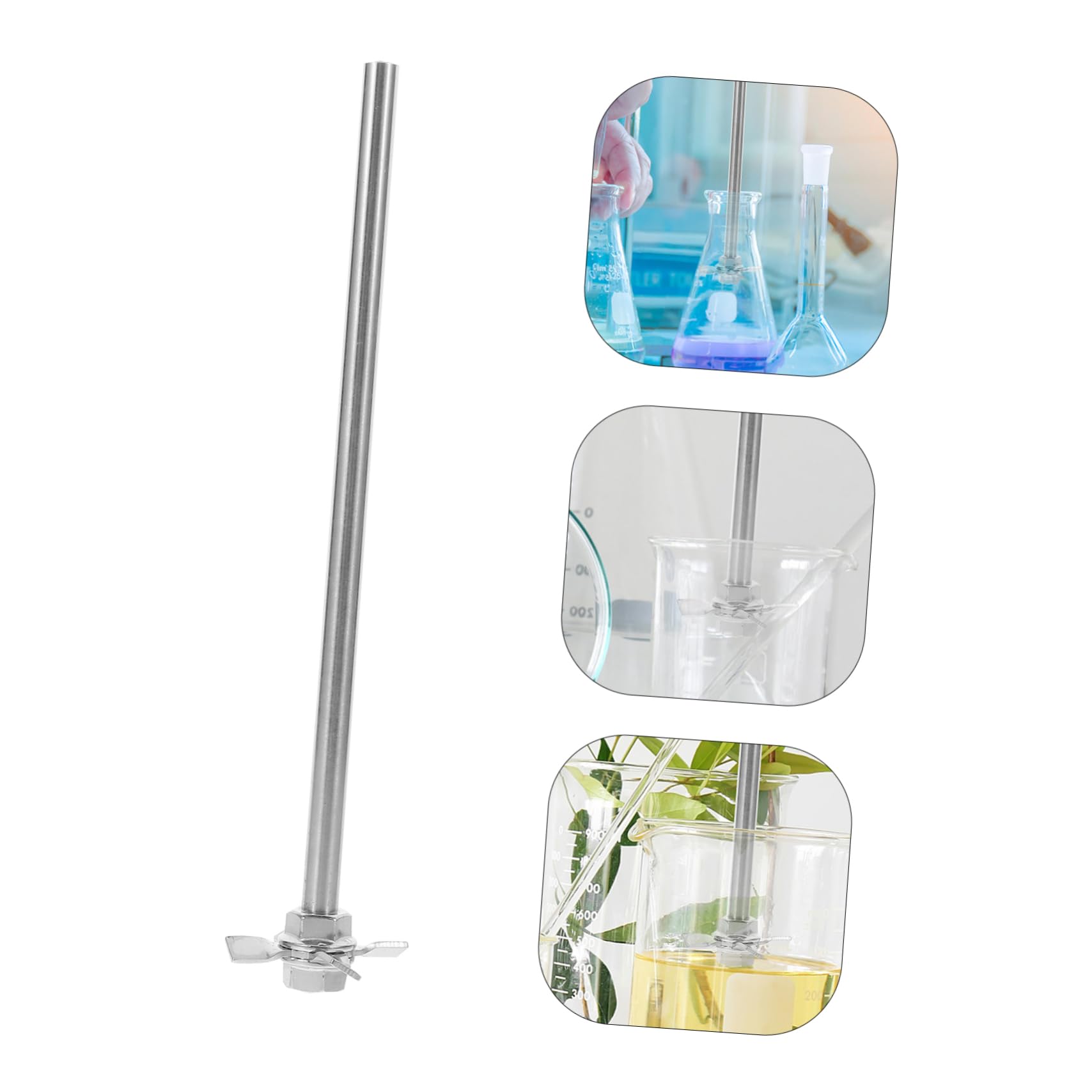 iplusmile 2sets Agitatori Inossidabile Per Laboratorio Asta Agitante Lama Di Miscelazione Strumento Di Agitazione Per Esperimenti Chimici e Applicazioni Di Laboratorio