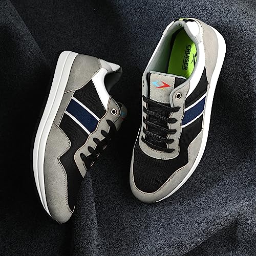 Image of Cruiser Mens Running Shoes|Everyday Sneakers with Effortless Vibes|Casual Breathable Walking Shoes|Sport Athletic Sneakers|Gym Comfortable Lightweight Shoes (Pace-1)