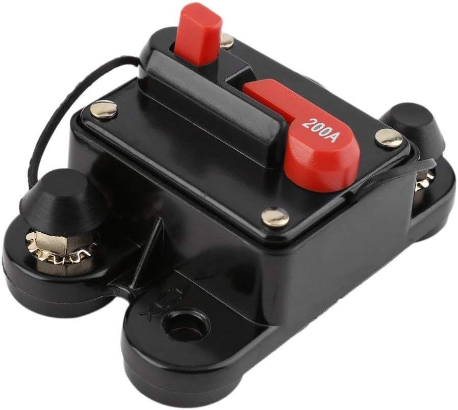 ANJOSHI Circuit Breaker 200amp 50A-300A with Manual Reset Home Solar System Fuse Holder for Car Audio and Amps Protection 12V-24V DC Reset Fuse Inverter Replace Fuses