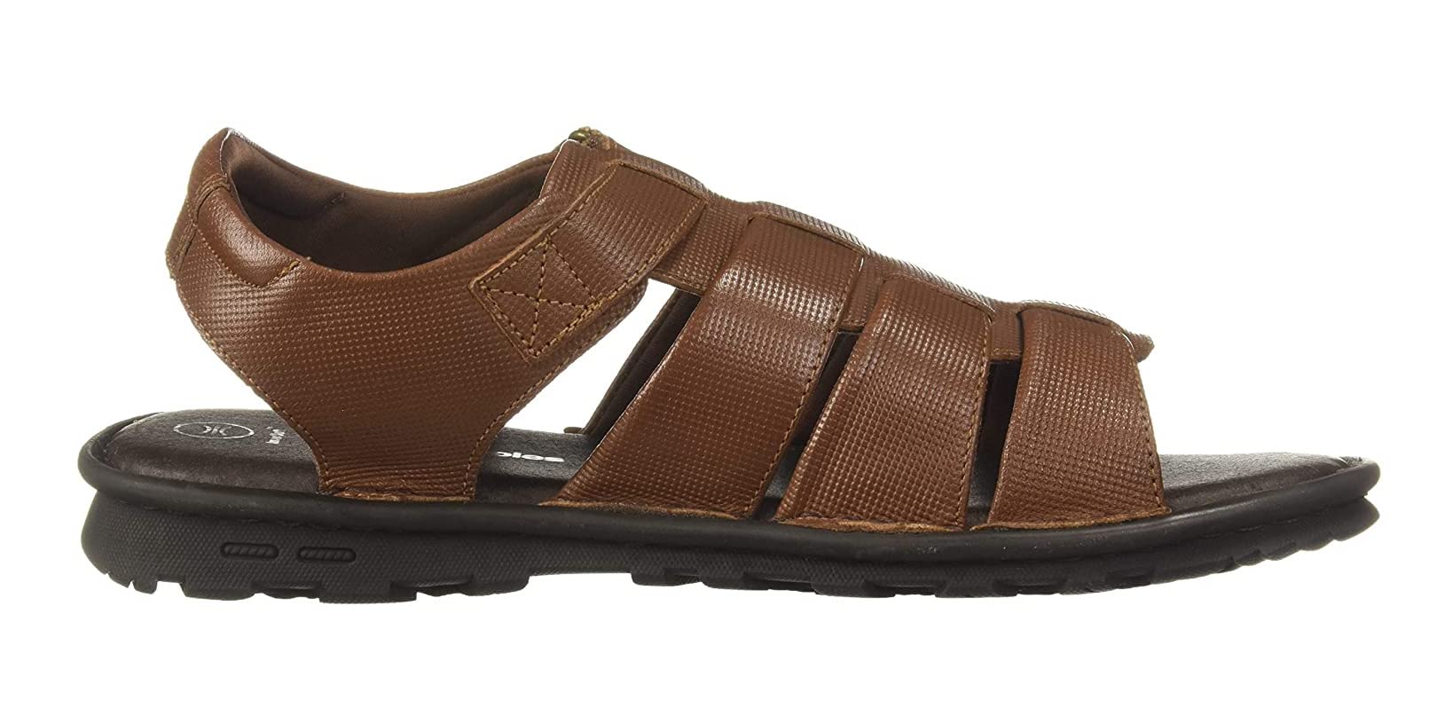 R.F Men's Brown Leather Formal Sandal - 7 UK