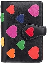 VISCONTI Polka Multicolor Purse P2 Women's Leather Wallet, Hearts, M, Modern