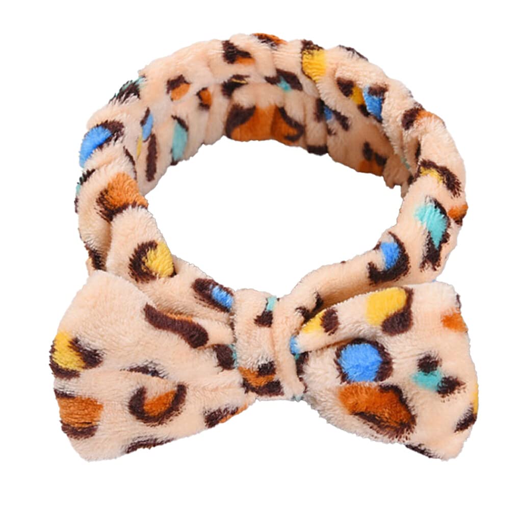 Fascia per capelli con nodo e stampa leopardata fatta a mano