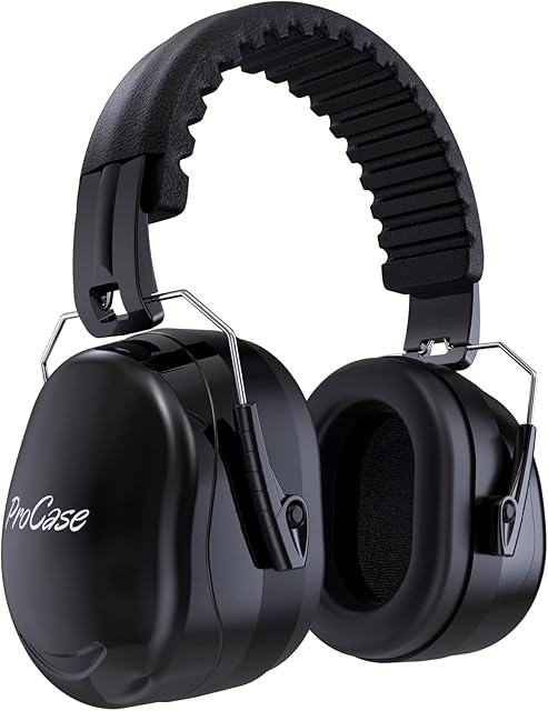 Procase Ear Defenders Adults, 34db Noise Cancelling Headphones Autism Ear Protectors Foldable Hearing Protection Safety Ear Muffs for Alpine Construction Shooting Hunting Machinery Work Mowing