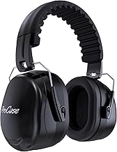 ProCase Noise Reduction Safety Ear Muffs, 32dB Hearing Protection Earmuffs Ear Defenders with Adjustable Headband for Shooting Mowing Construction Manufacturing Woodwork -Black