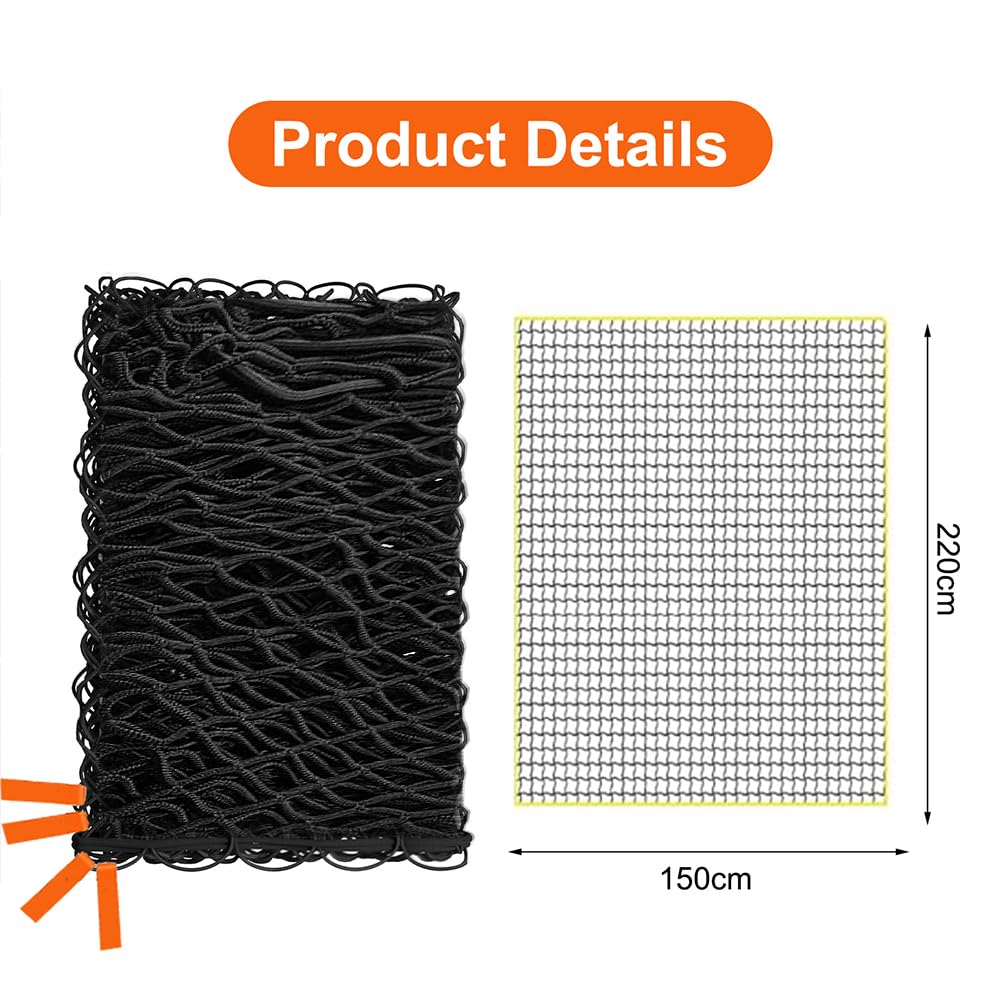 Rete Per Rimorchio Elastica 1.5x2.2m - Con Ganci, Anti-UV, Per Trasporto Sicuro Carichi - Foto 7