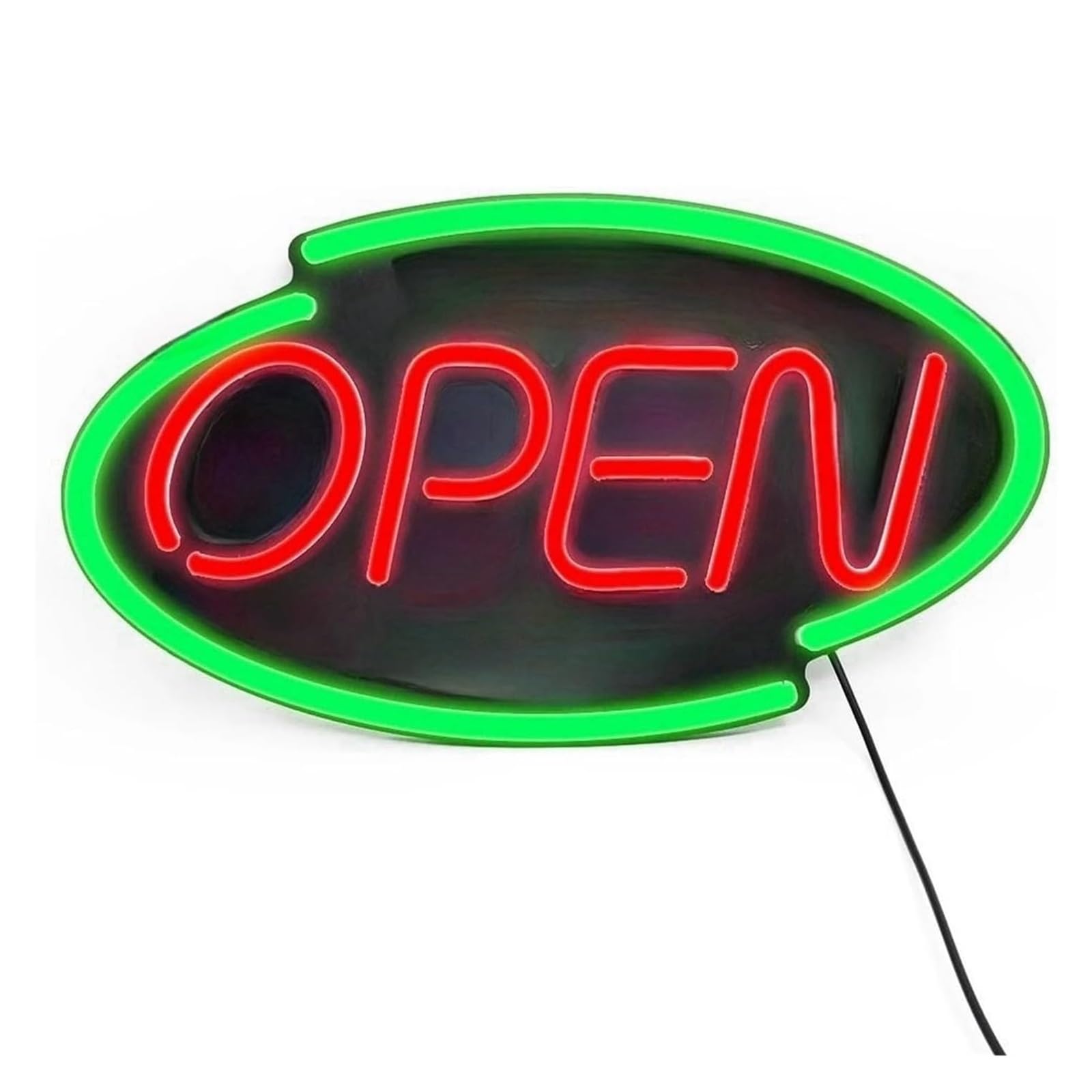 Aextroi neon Lights Sign Neon Light Decoration Open for neon Signs Adjustable Brightness Welcome Sign Letter 25cmx45cm(Green)
