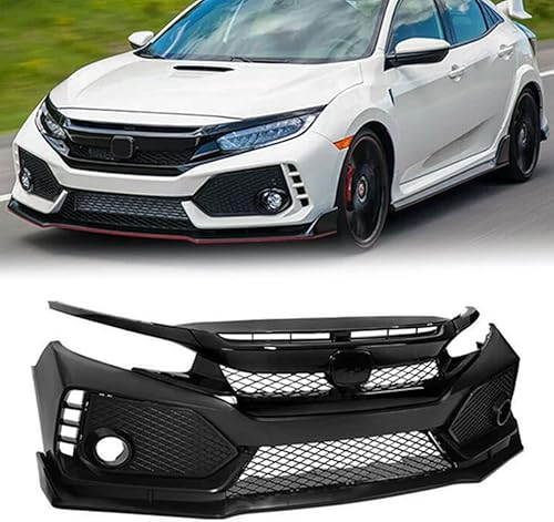 American Modified Type R Style - Cubierta para parachoques delantero con rejilla compatible con Honda Civic 2016-2019 (rejilla delantera tipo R) American Modified Type R Style - Cubierta para parachoques delantero con rejilla compatible con Honda Civic 2016-2019 (rejilla delantera tipo R)