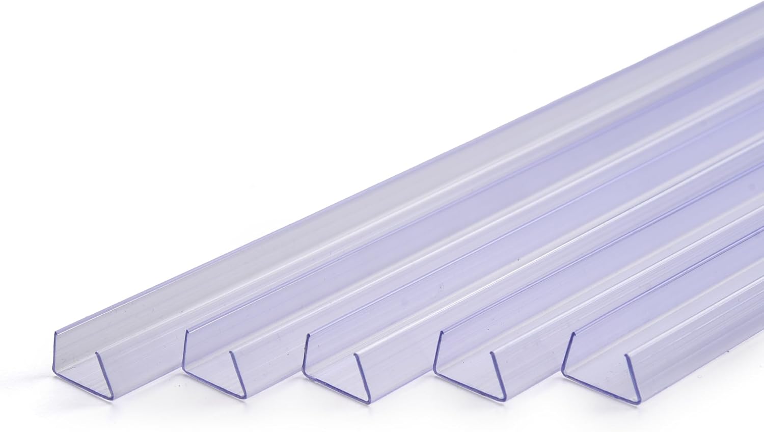Yescom 39" Rope Light Track 20PCS Clear Plastic U Channel System Accessories for 9/16" W x 5/16" H Warm White Neon Rope Lights Models DEL-D50W,DEL-D100W,DEL-D150W