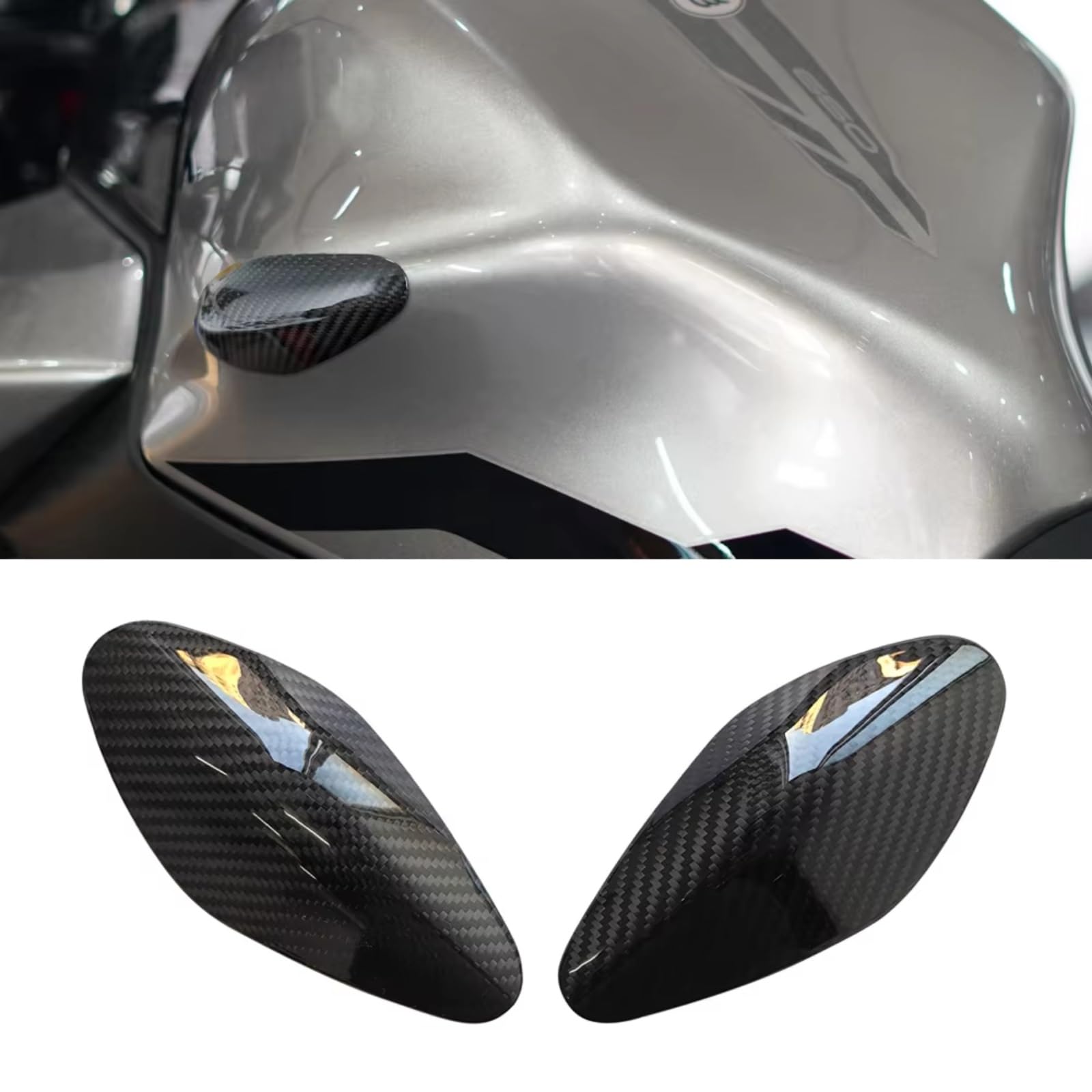 Compatibile Con Per Z650 2017 2018 2019 2020 202 2023 2024-2026 Copertura Serbatoio Carburante Moto Fibra Carbonio Protezione Dalla Caduta Antiscivolo Serbatoio