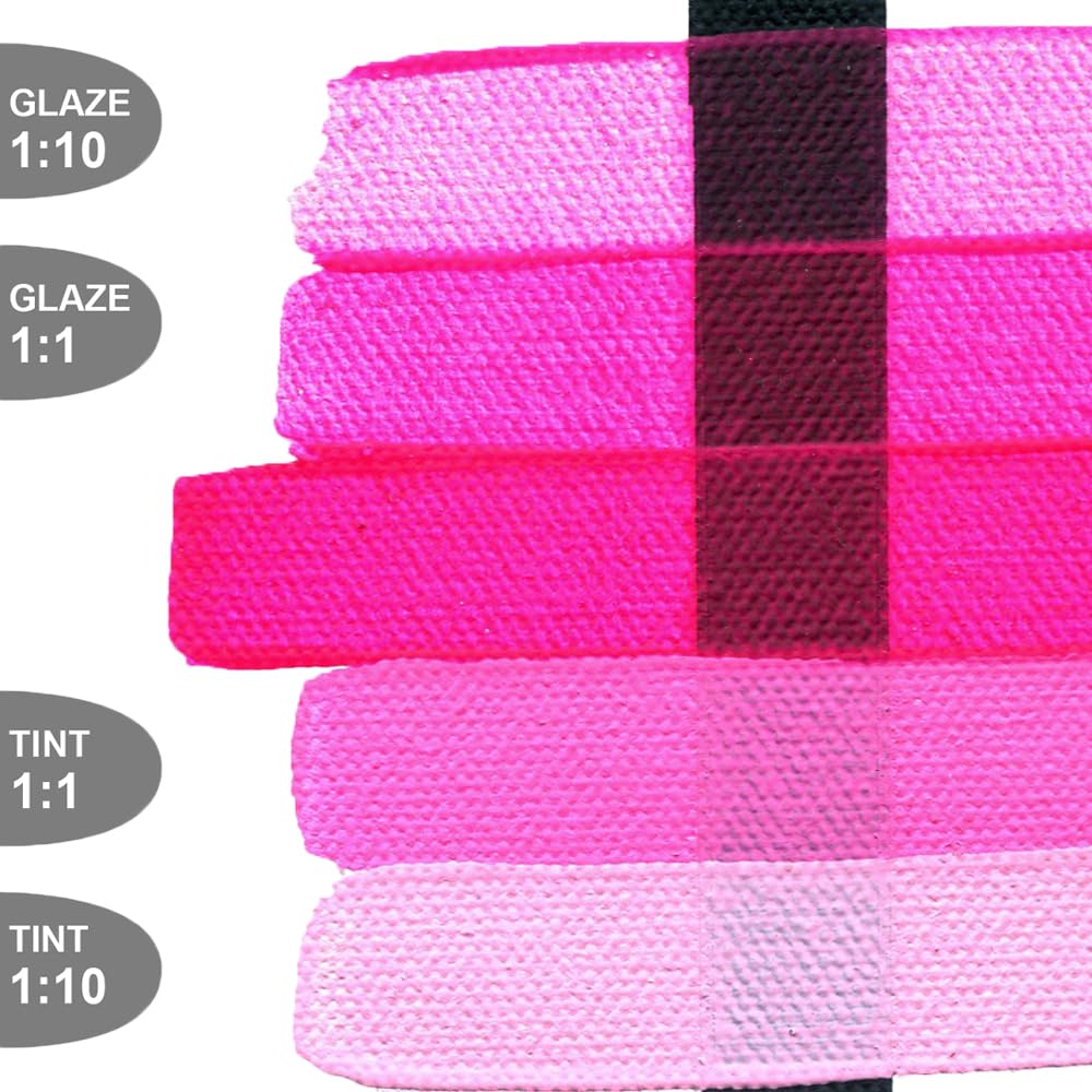 Fluid Acrylics by GOLDEN, Magenta fluorescent, flacon de 473 ml, peinture acrylique professionnelle, transparent