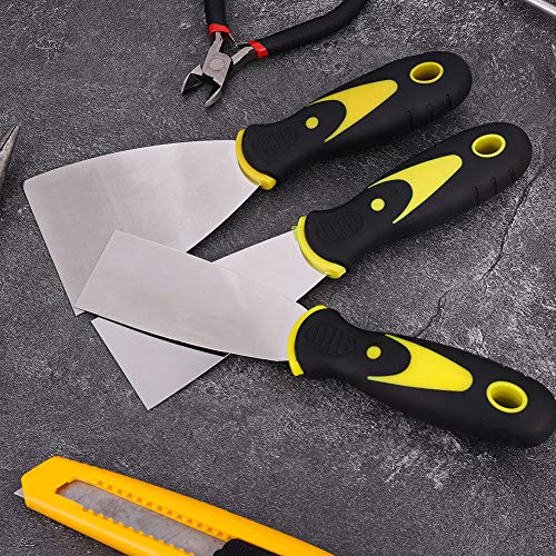 Miuse 3 Pack Wallpaper Scraper Tool Set with Plastic Handle and Metal Blade Scraper, DIY Decorating Paint Removal Scraper Tool Set 5 Miuse 3 Pack Wallpaper Scraper Tool Set with Plastic Handle and Metal Blade Scraper, DIY Decorating Paint Removal Scraper Tool Set - Image 5