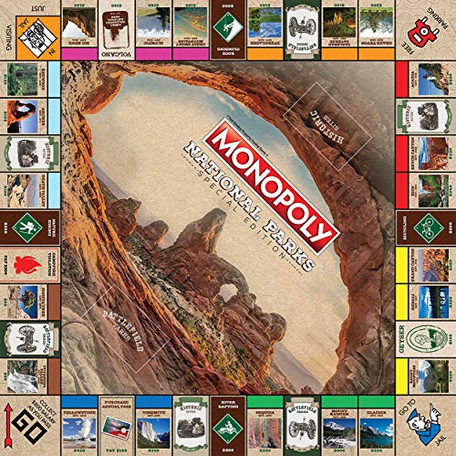 Monopoly National Parks 2020 Edition | Featuring Over 60 National Parks From Across The United States | Iconic Locations Such As Yellowstone, Yosemite, Grand Canyon, And More | Licensed Monopoly Game #TOP3