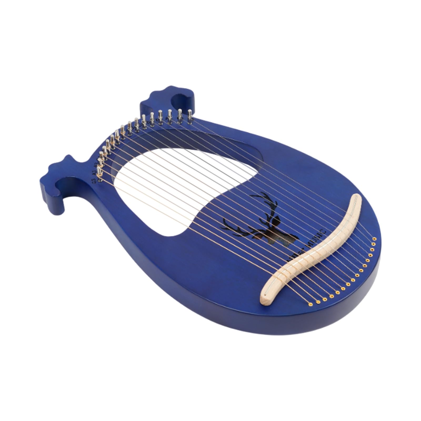 Lyre 16 cordes en acajou Lyre Harpe avec clé d'accordage Instrument de musique pour adultes enfants débutants