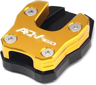 Motocicletas Soporte Lateral Placa De Soporte De La Almohadilla De Extensión del Soporte Lateral del Pie De Apoyo para H&O&NDA ADV 150 Adv150 2019-2020 (Color : Amarillo)