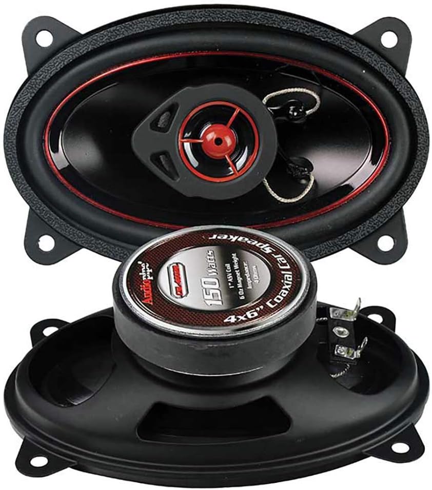 Audiopipe Redline Speaker 4X6 2-Way (Pair) 150 Watt Polypropylene Cone