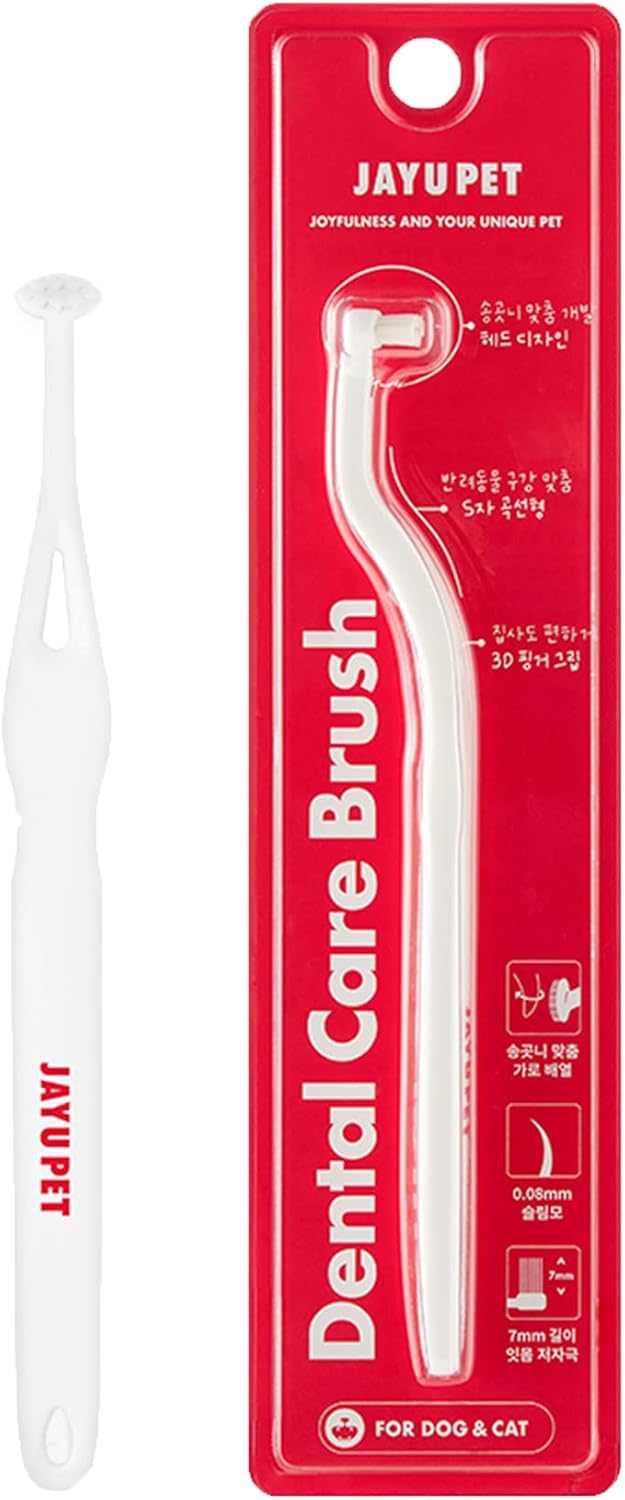 JAYU PET Dental Care Brush Toothbrush for Small Dogs, Cat