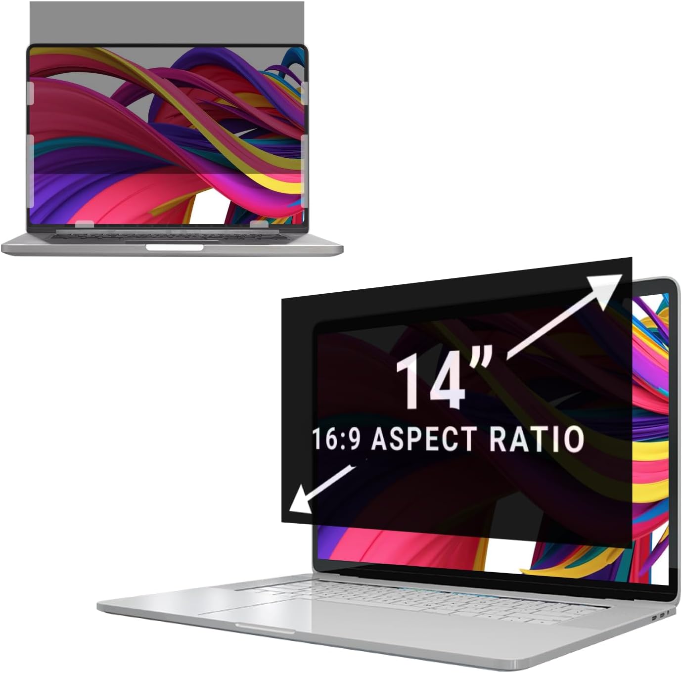 ZCAZY 14 Inch Laptop Privacy Screen Protector, 169 Aspect