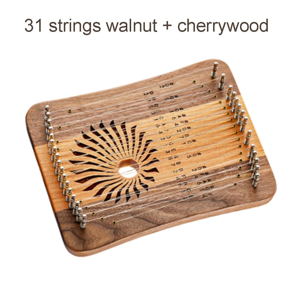 Lyre Harp 31Saiten-Fingerspiel-Harfe mit Stimmschlüssel, Extraktsaiten, Pickbag