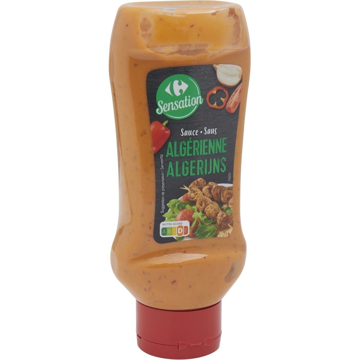 Rehaussez vos plats en un instant avec la Sauce Algérienne CARREFOUR SENSATION, format familial de 505g - Lot de 3
