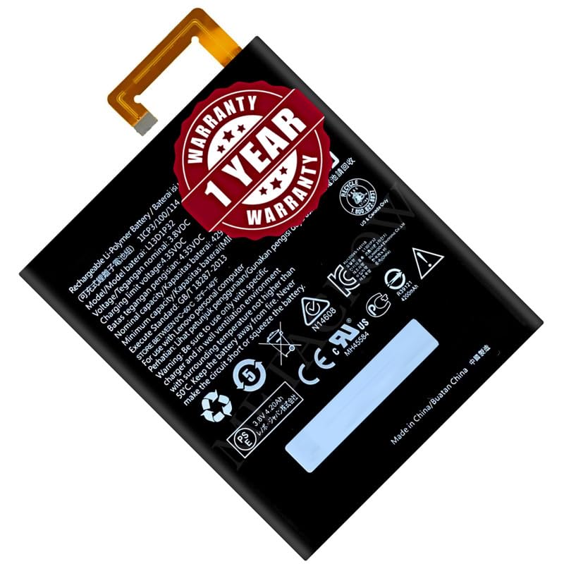 Image of Original L13D1P32 Battery Compatible with Lenovo Tab A8-50 A5500 (A5500-F, A5500-H, A5500-HV) | Tab S8 (S8-50LC) | Tab 2 A8-50 (A8-50LC) | Tab3 8 (TB3-850M) - (4290mAh) - 1 Year Warranty CD6