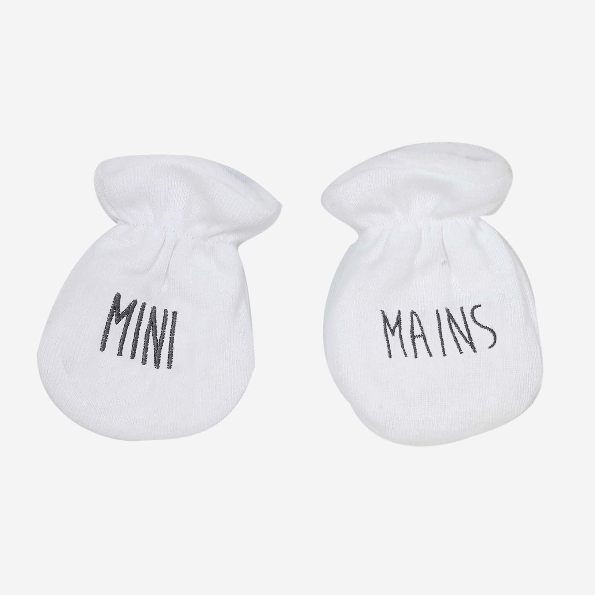 Trois Kilos Sept - Kit Naissance 6 Pièces (Body, Bonnet, Chaussons, Moufles, Pochon, Pyjama) - 0 Mois - Mini Nous