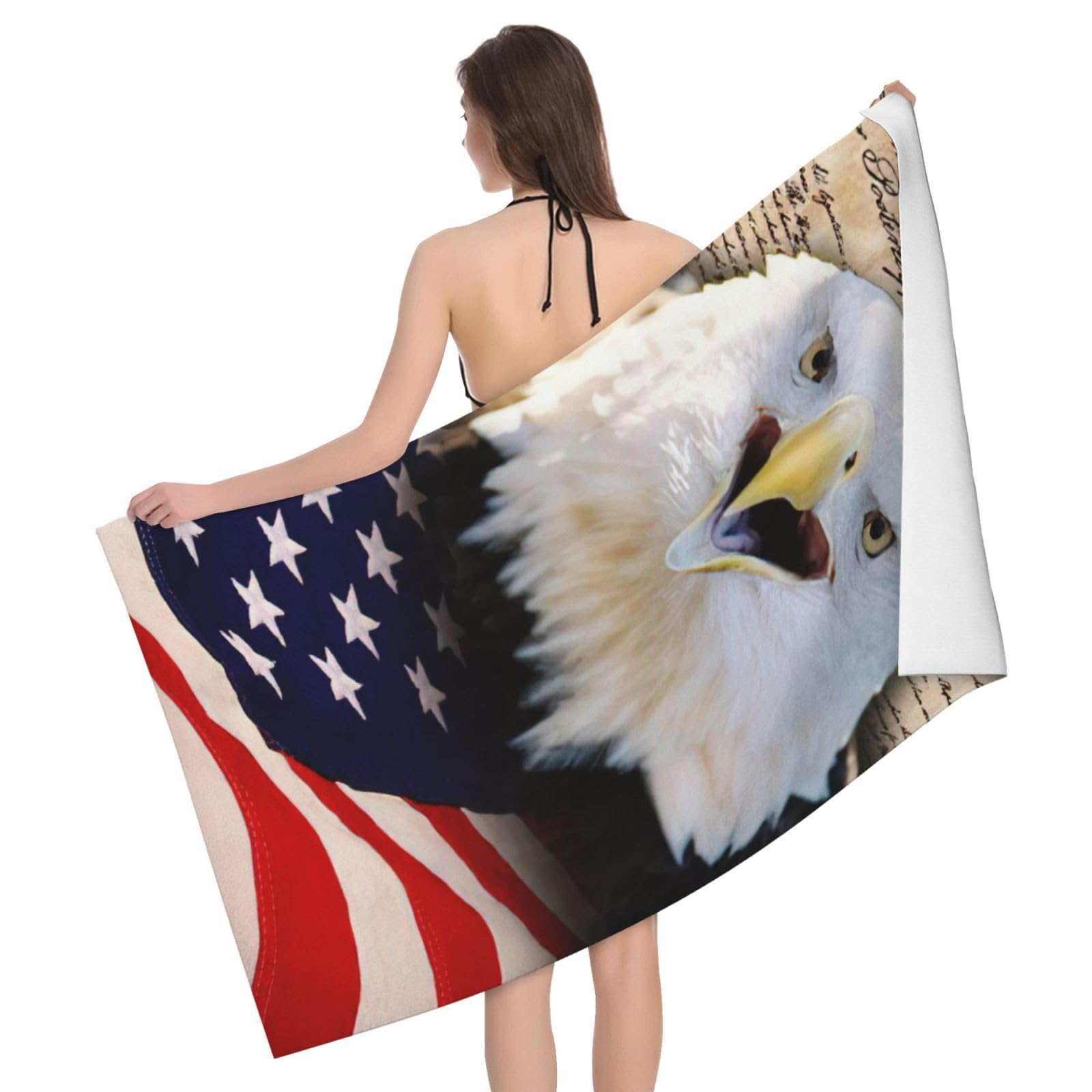 Serviette microfibre anti-odeur aigle américain, fini les serviettes mouillées qui encombrent