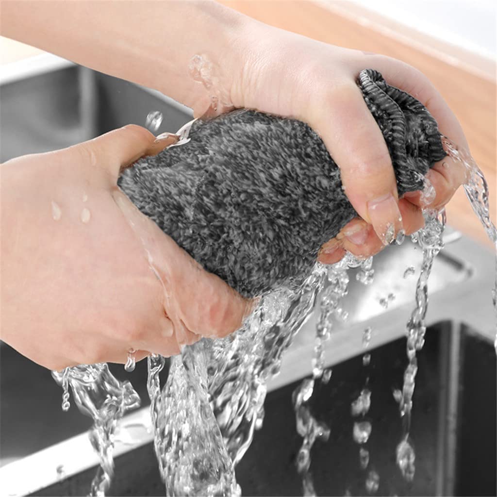 RWRAPS 5 uds. Toalla de Limpieza de Cocina, Trapos de Aceite antiadherentes absorbentes, paño para Lavar Platos, paño de Limpieza de Microfibra, paño de Cocina (Colores Mezclados, 30x30cm)