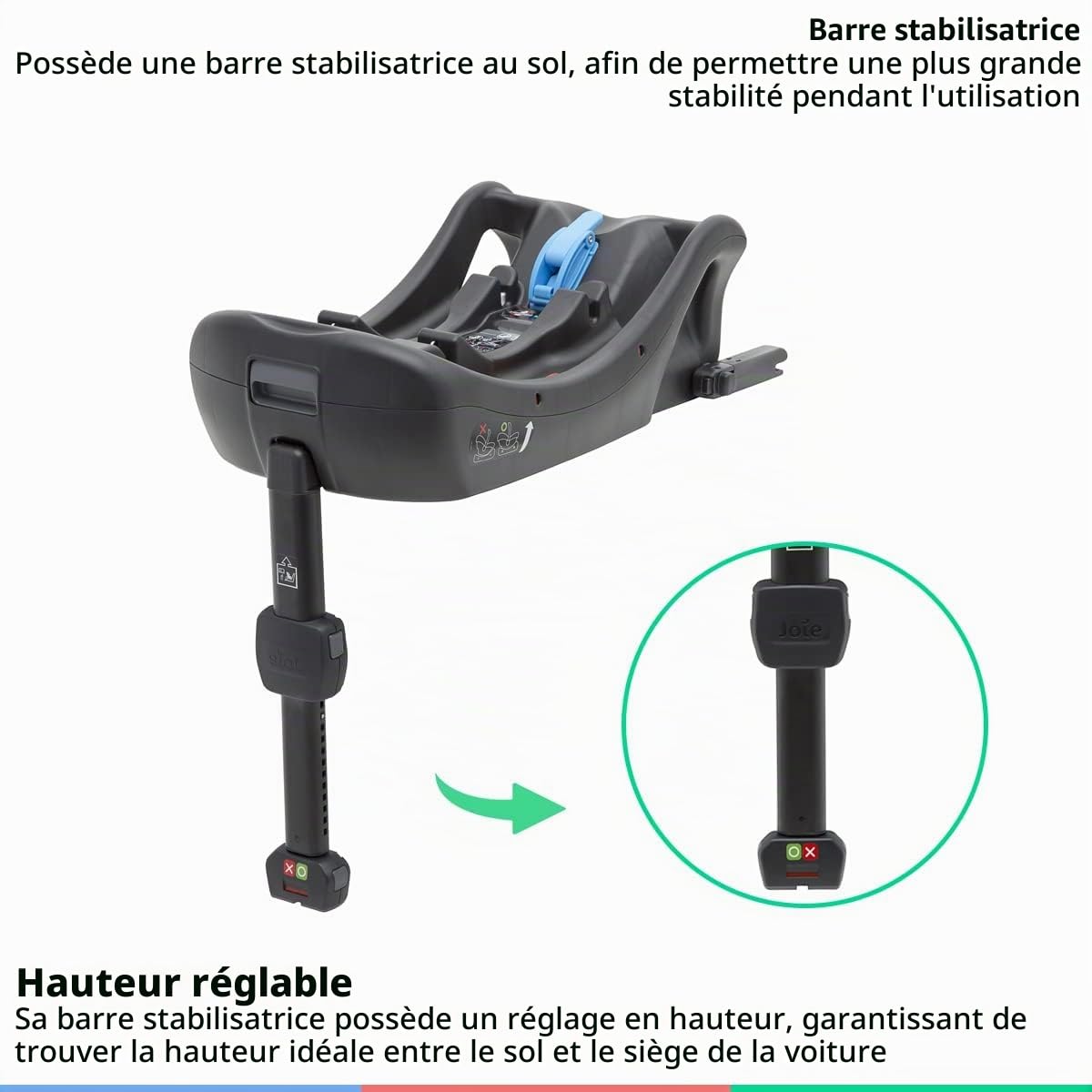 Joie Isofix R44/R129 – Base pour siège de voiture, noir
