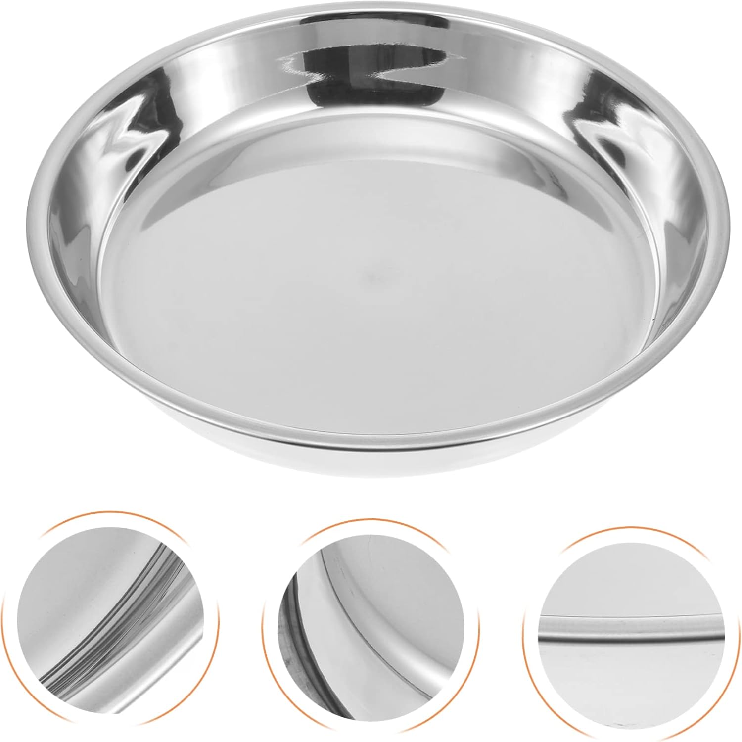 4pcs Stainless Steel Serving Plates Pastry Dessert Trays for Snacks Salads and More Unbreakable Food Holders for Bbq Camping and Home Use