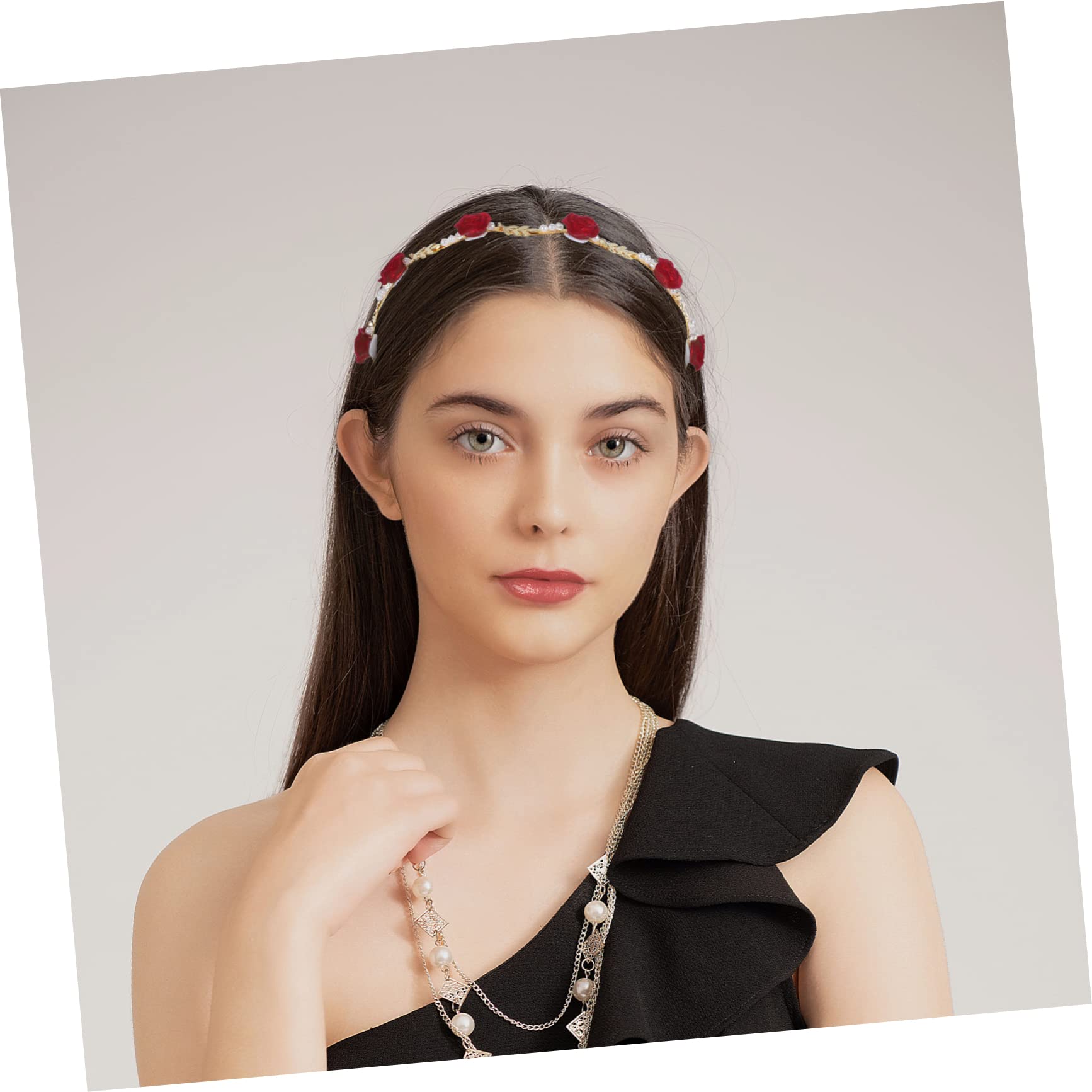 ABOOFAN 8 Piezas Diadema De Rosas Diademas Con Cuentas Diadema De De Diamantes De Imitación Joyería De La Flor Tocado De Cristal Diademas De Metal Plateadas Doradas