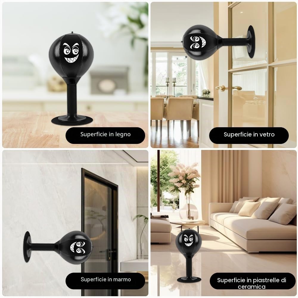 Punching ball tavolo ufficio punching ball con ventosa, resistente palla Rage Bag Desktop Punching Bag Mini sacco da boxe per attività a casa e in ufficio per alleviare lo stress