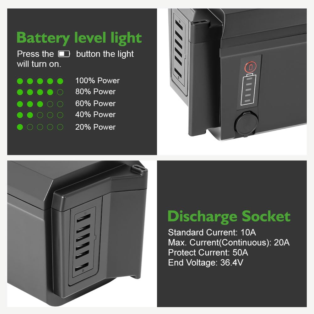 E-Bike 48V 11,6Ah Li-ion Batterie mit Ladegerät Phylion Akku SF-06S JCEB480-11.6 für 250W-800W E-Bikes Pedelecs von Fischer (48V 11,6Ah)
