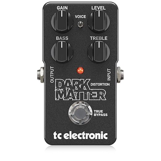 TC Electronic DARK MATTER DISTORTION Phenomenal Distortion Pedal with Extreme Dynamic Range, Two-Band EQ and Voicing Switch