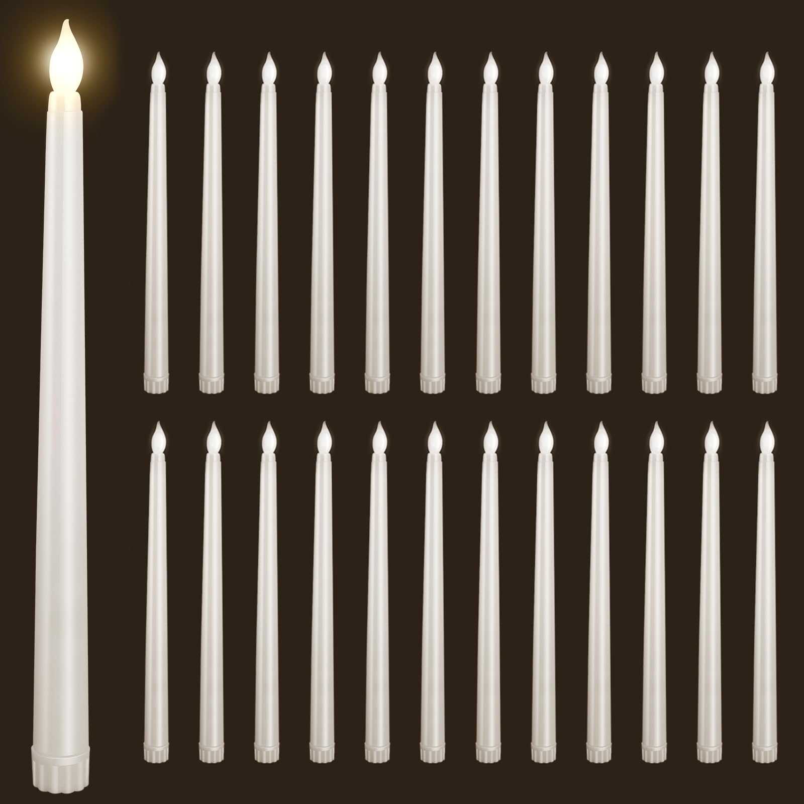 Photo 1 of Bazayona 24pk Flameless LED Taper Candles