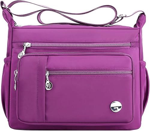 Miniatura 7 de MINTEGRA Bolso de mano de hombro para mujer espacioso bolso cruzado con múltiples bolsillos bolso de mano a la moda con asa superior L