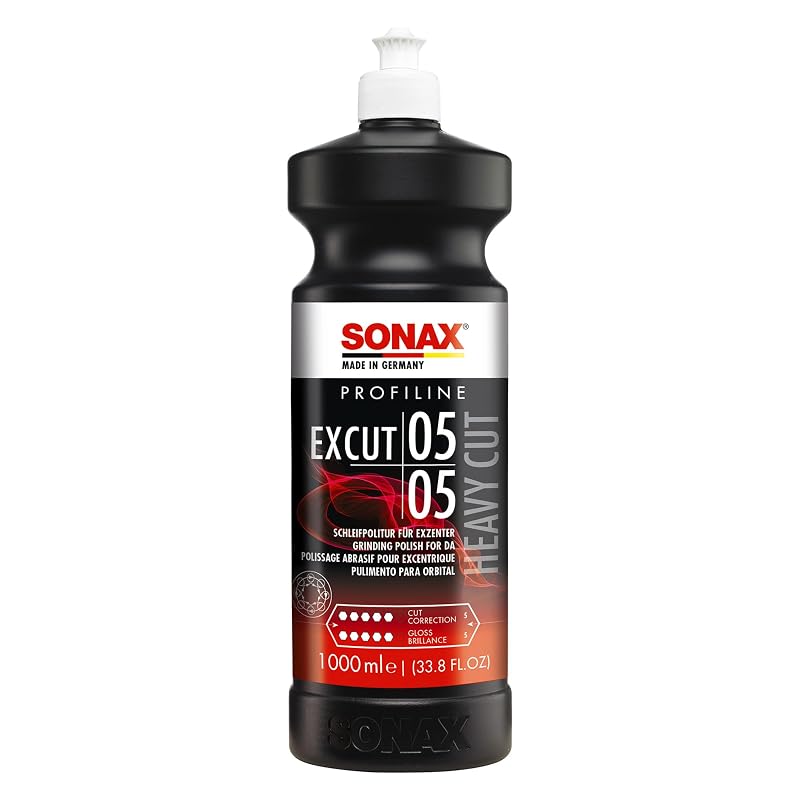 Composto Abrasivo para Polimento SONAX Profiline ExCut 05-05, Remoção de Marcas P1500 e Riscos Profundos, Sem Silicone, 1 L