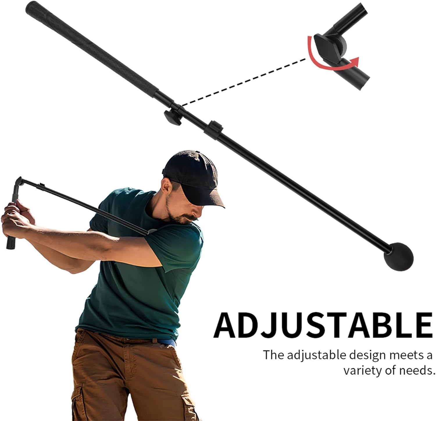 Telescopic Golf Swing Trainer Postures Corrector Portable Training Tool for Grip Strength Practice Stick Enduring Training Club Practice Stick