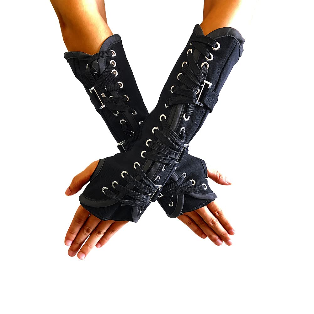 MJ Michael Jackson Punk Armbrace Glove BAD Jam Black Buckles