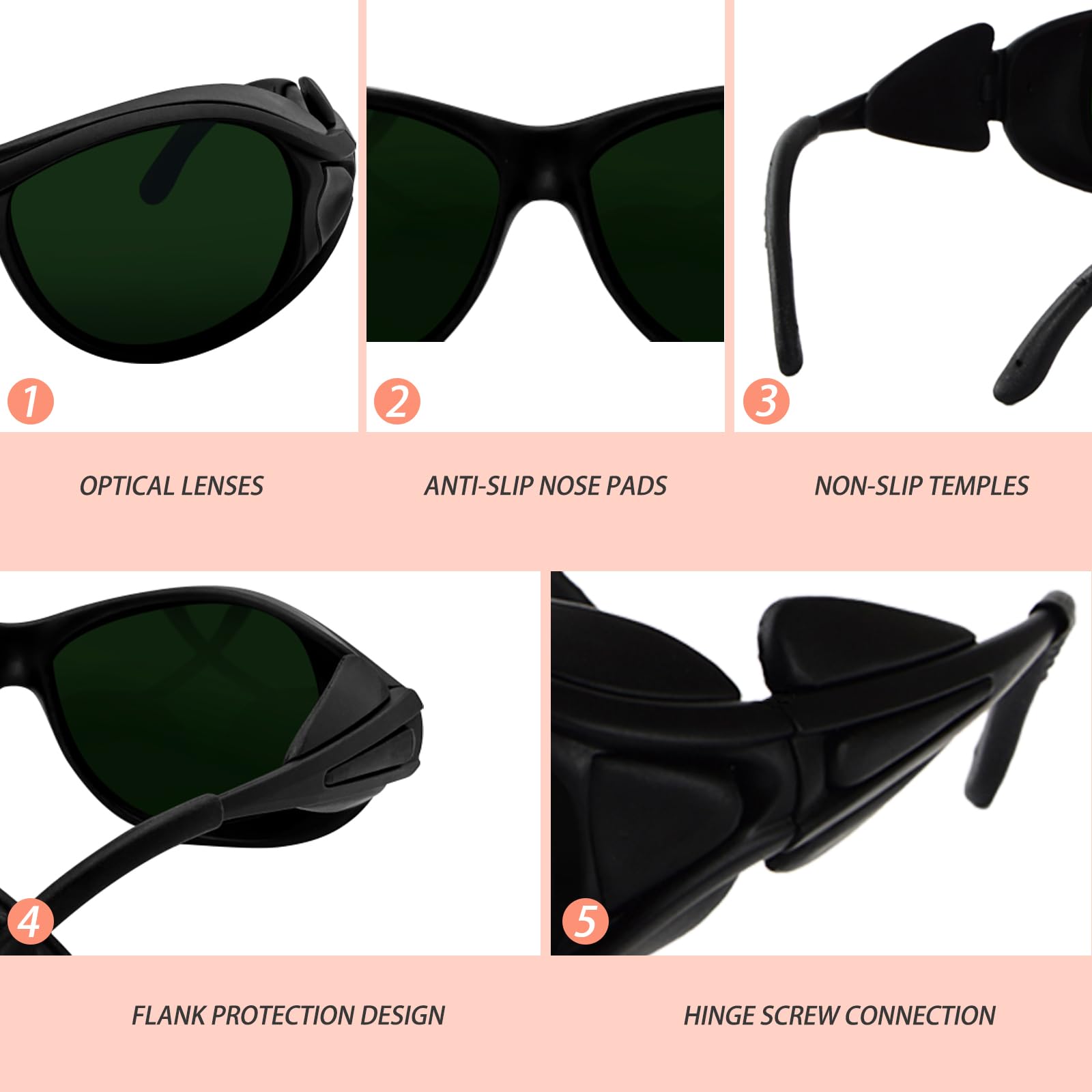2 Stück Rotlichttherapiebrille, IPL Laser Sicherheitsbrille 200-2000nm Augenschutz für Bräunungsbrillen und Rotlichttherapie