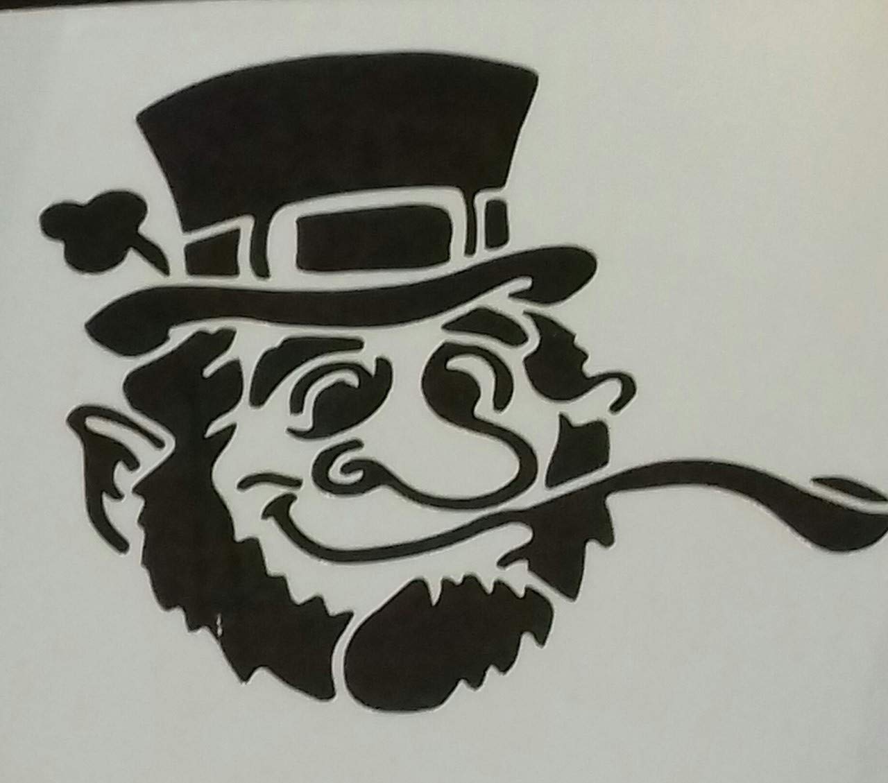 Dazzle Glitter Tattoos Leprechaun Irish themed wall / card making decor stencil sheet flexible 350 micron Mylar plastic St.Patricks Day