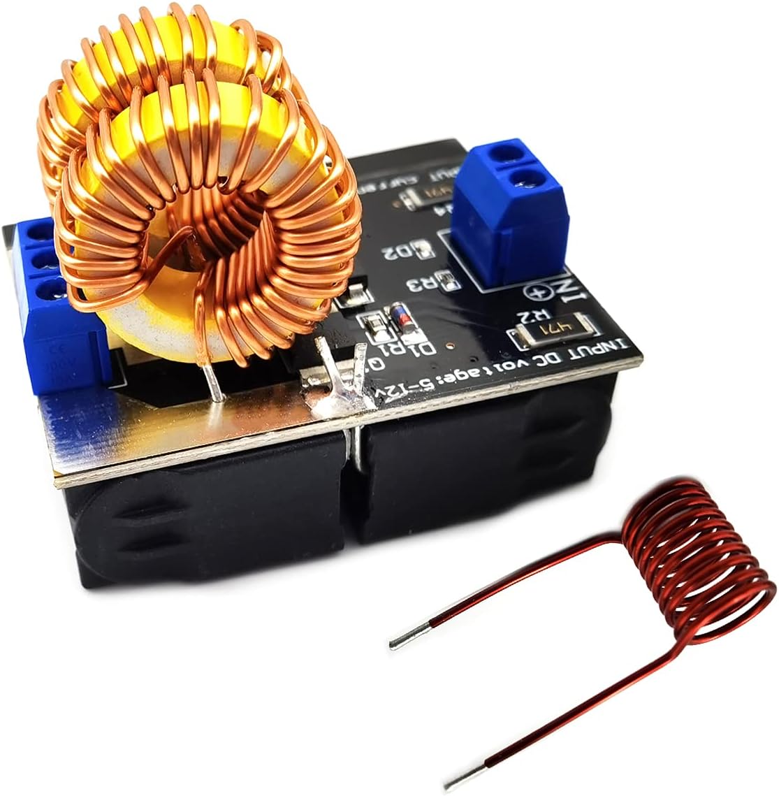 DEVMO 2Pcs Mini Low Voltage ZVS Induction Heater Machine Product Voltage 5V-12V - - 