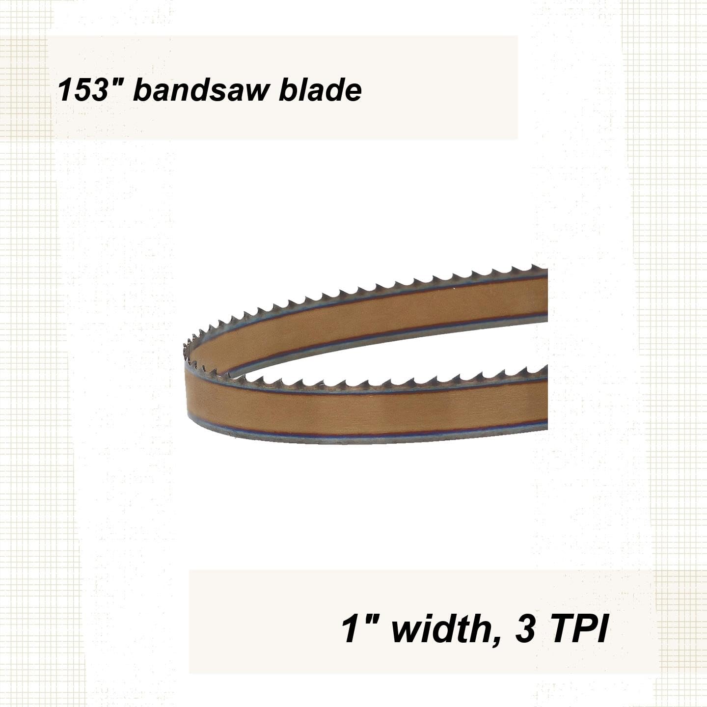 Timber Wolf Bandsaw Blade 153" X 1" X 3 Tpi, Positive Claw