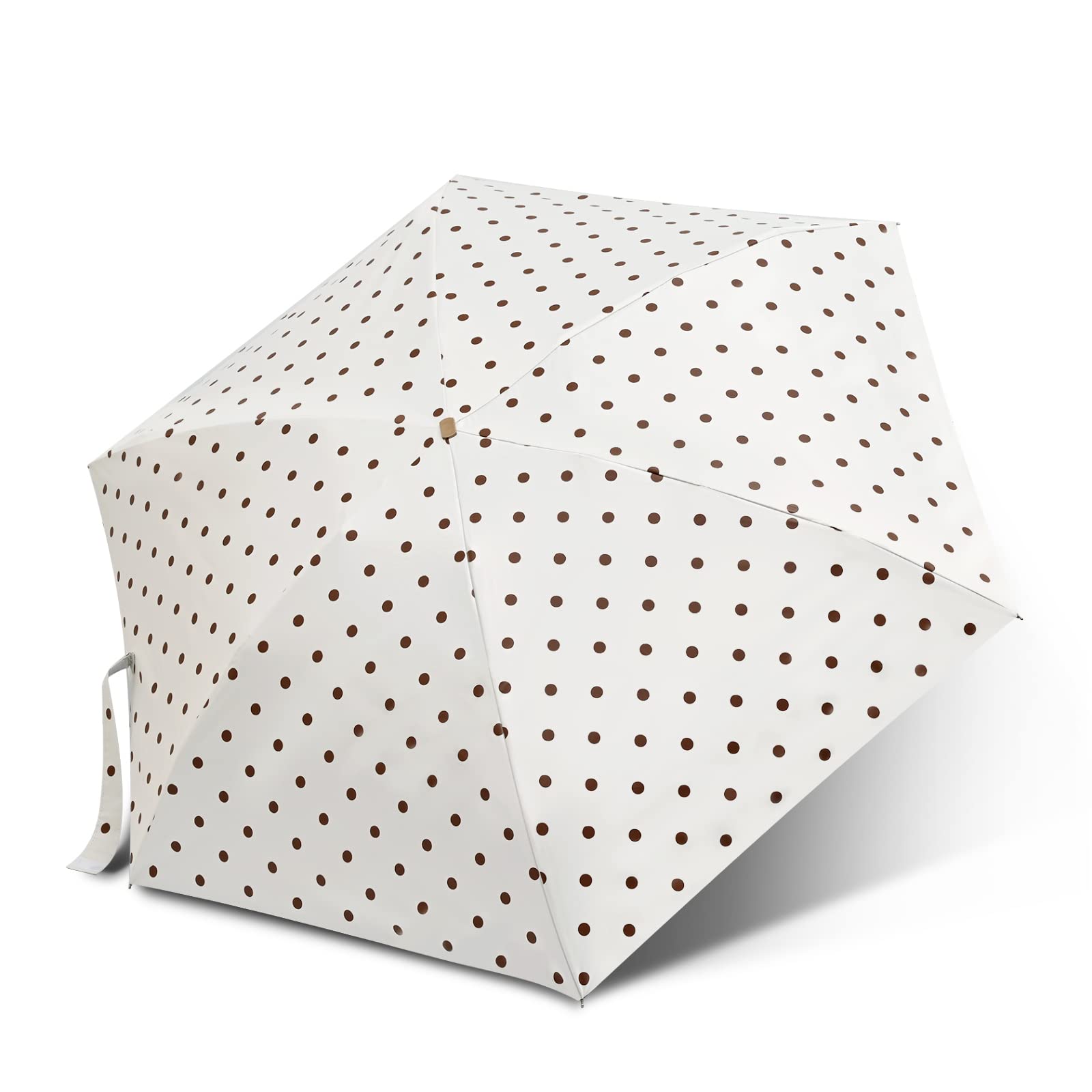 HOMILOOPHOMILOOP Pocket Umbrella with 6 Ribs,Compact Parasol,UPF50 Sun Protection Brolly,Dual-purpose for Sunny and Rainy Day