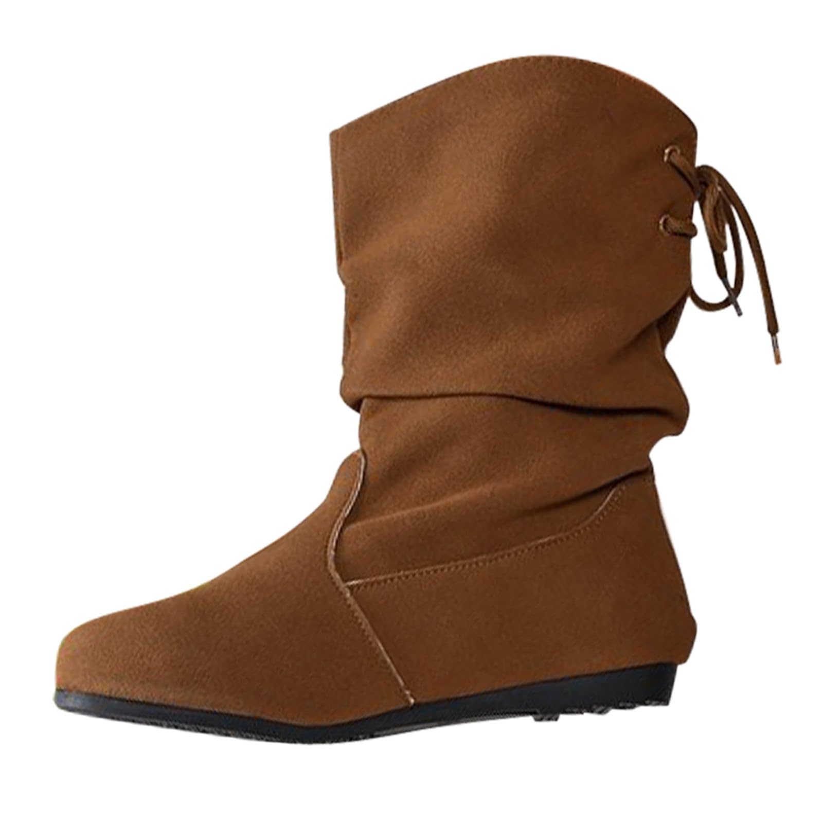 Bottines à lacets antidérapante avec talon compensé bottes légères pour automne hiver - 6