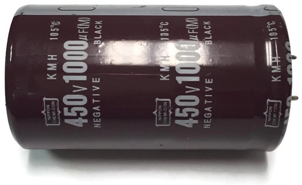 Kemet Set of 1, 105°C Electrolytic Capacitor 1000uF 450V (1000 mfd 450V) 20% Radial, 1 3/8" x 2 3/8" (35x61mm)