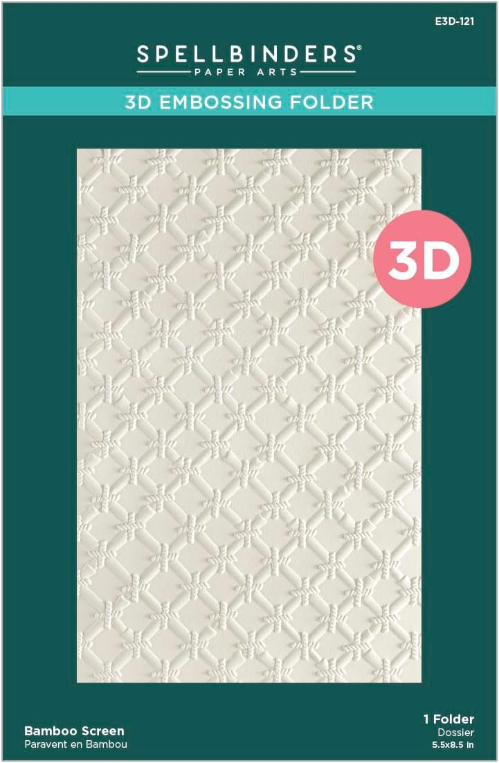 Spellbinders E3D-121 Bamboo Screen 3D Embossing Folder from The Cheerful Chirps Collection
