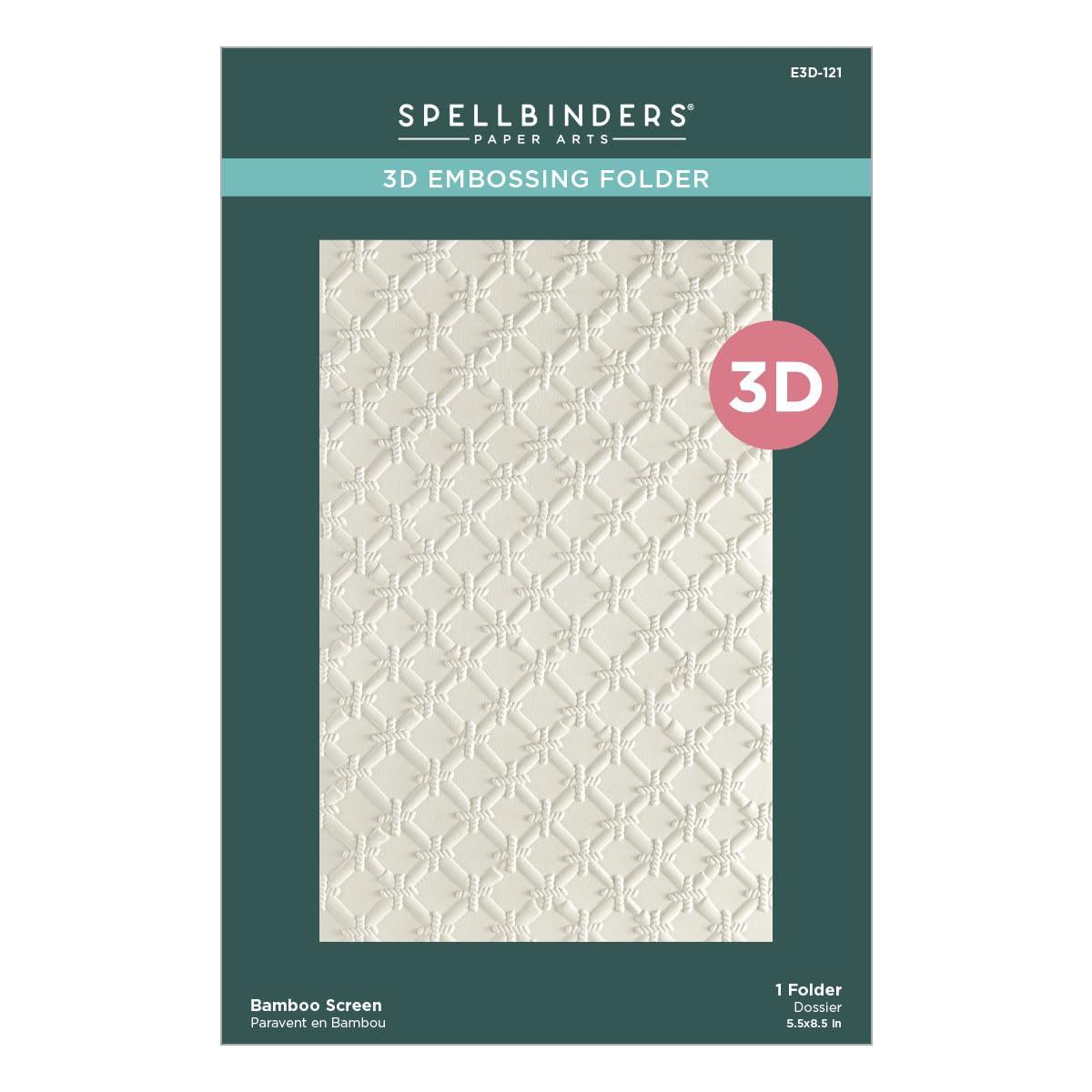 Spellbinders Bamboo Screen 3D Embossing Folder from The Cheerful Chirps Collection
